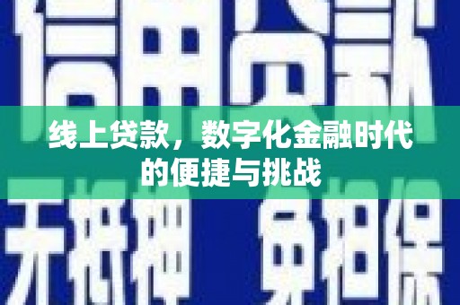 漯河线上贷款，数字化金融时代的便捷与挑战