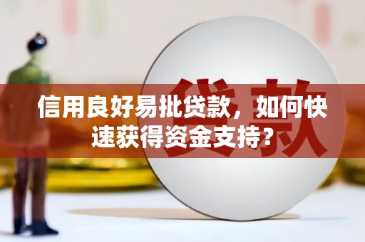 漯河信用良好易批贷款，如何快速获得资金支持？