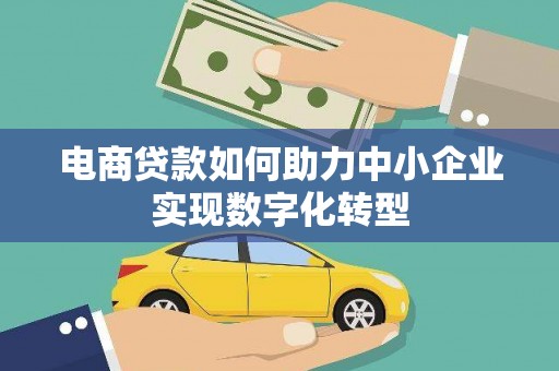 漯河电商贷款如何助力中小企业实现数字化转型