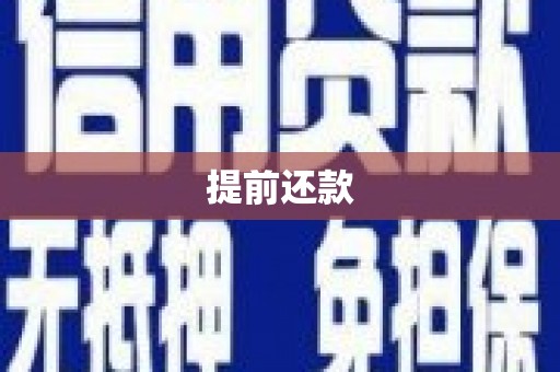漯河提前还款