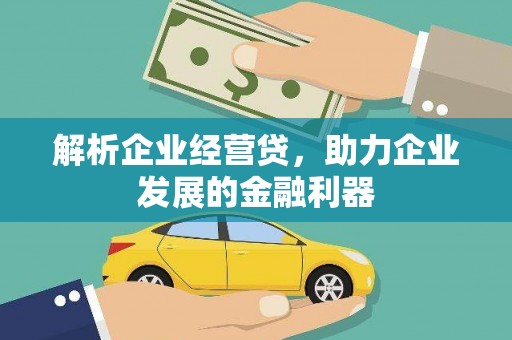 漯河解析企业经营贷，助力企业发展的金融利器