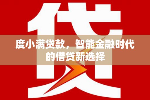 漯河度小满贷款，智能金融时代的借贷新选择