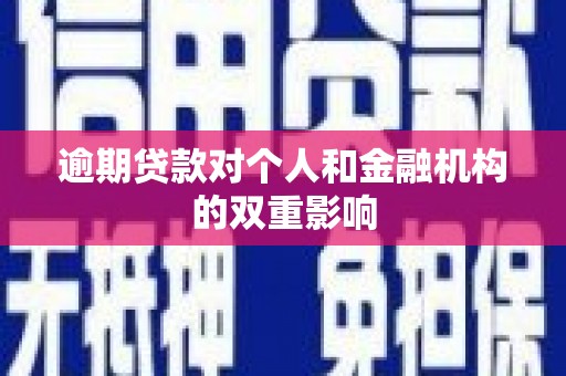 漯河逾期贷款对个人和金融机构的双重影响