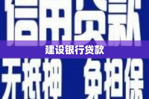 漯河建设银行贷款