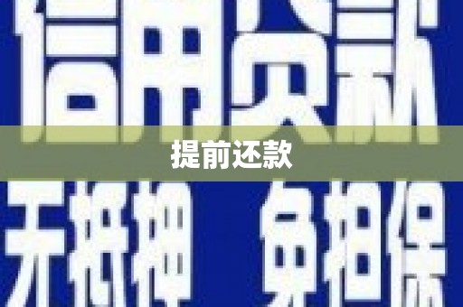 漯河提前还款