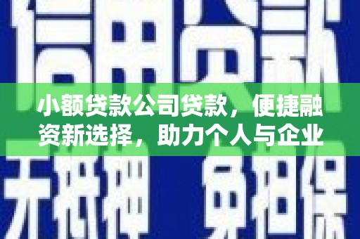 漯河小额贷款公司贷款，便捷融资新选择，助力个人与企业成长