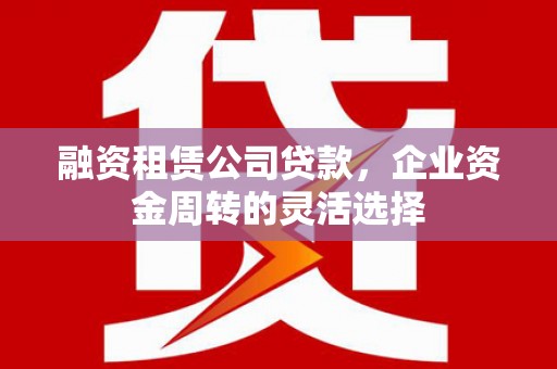 漯河融资租赁公司贷款，企业资金周转的灵活选择