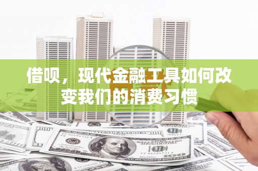 漯河借呗，现代金融工具如何改变我们的消费习惯