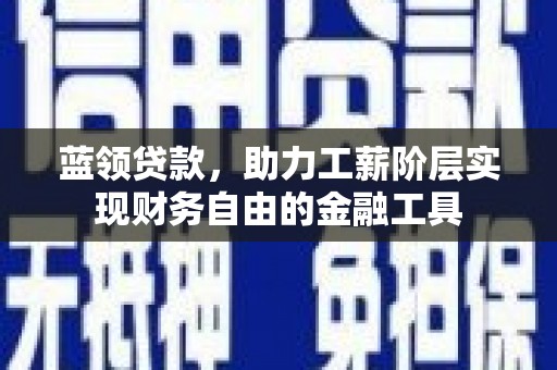 漯河蓝领贷款，助力工薪阶层实现财务自由的金融工具