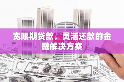 漯河宽限期贷款，灵活还款的金融解决方案