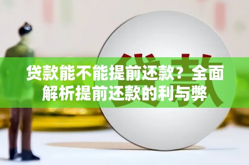 漯河贷款能不能提前还款？全面解析提前还款的利与弊