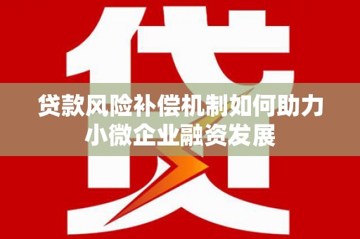 漯河贷款风险补偿机制如何助力小微企业融资发展