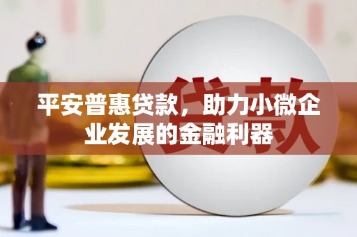 漯河平安普惠贷款，助力小微企业发展的金融利器