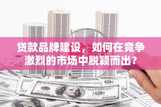 漯河贷款品牌建设，如何在竞争激烈的市场中脱颖而出？