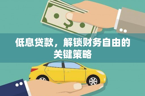 漯河低息贷款，解锁财务自由的关键策略