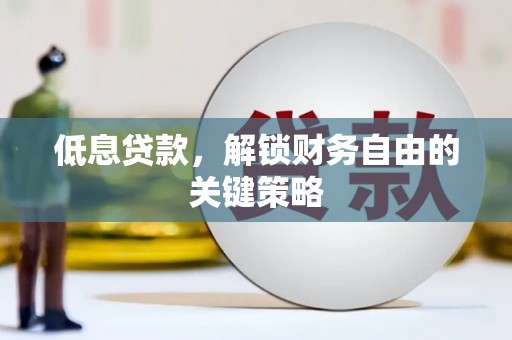 漯河低息贷款，解锁财务自由的关键策略