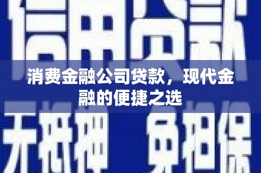 漯河消费金融公司贷款，现代金融的便捷之选