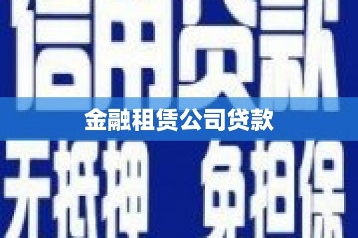 漯河金融租赁公司贷款