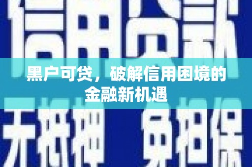 漯河黑户可贷，破解信用困境的金融新机遇