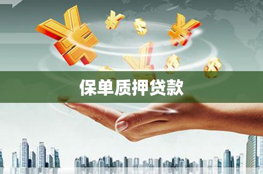 漯河保单质押贷款