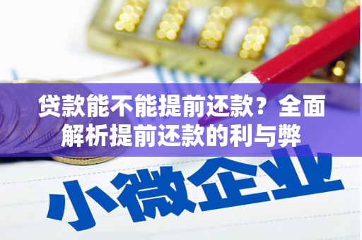 漯河贷款能不能提前还款？全面解析提前还款的利与弊