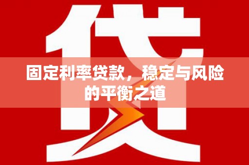 漯河固定利率贷款，稳定与风险的平衡之道