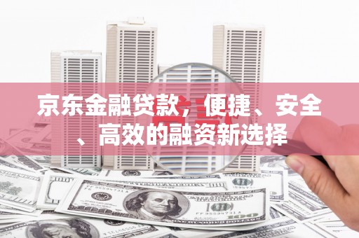 漯河京东金融贷款，便捷、安全、高效的融资新选择